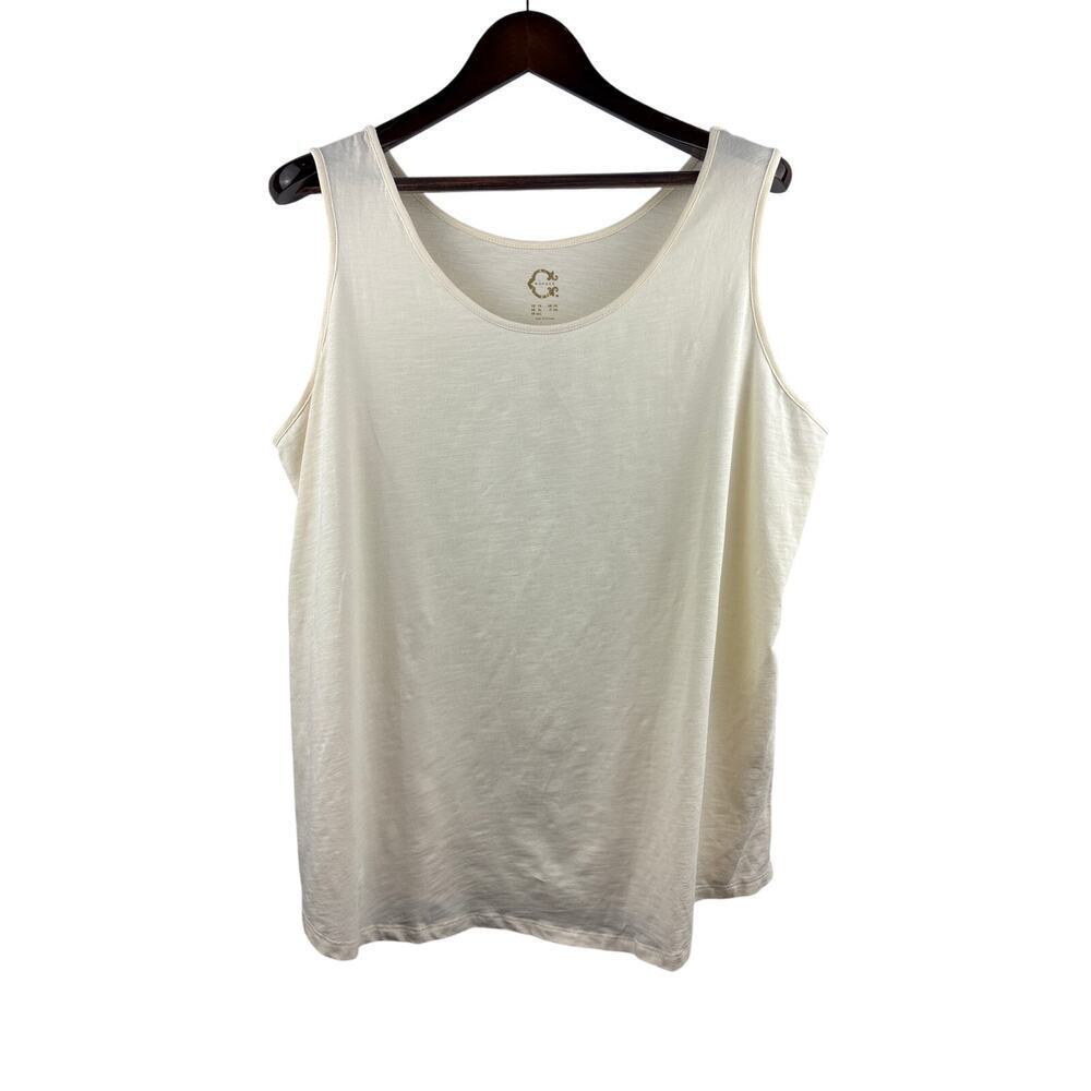 Women’s Wonder Size 1X Cream Tank Top Shirt